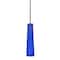 Besa Lighting Camino Stem Pendant, Cobalt Blue Matte, Satin Nickel Finish, 1x50W Candelabra 1TT-5674CM-SN - alternate 1